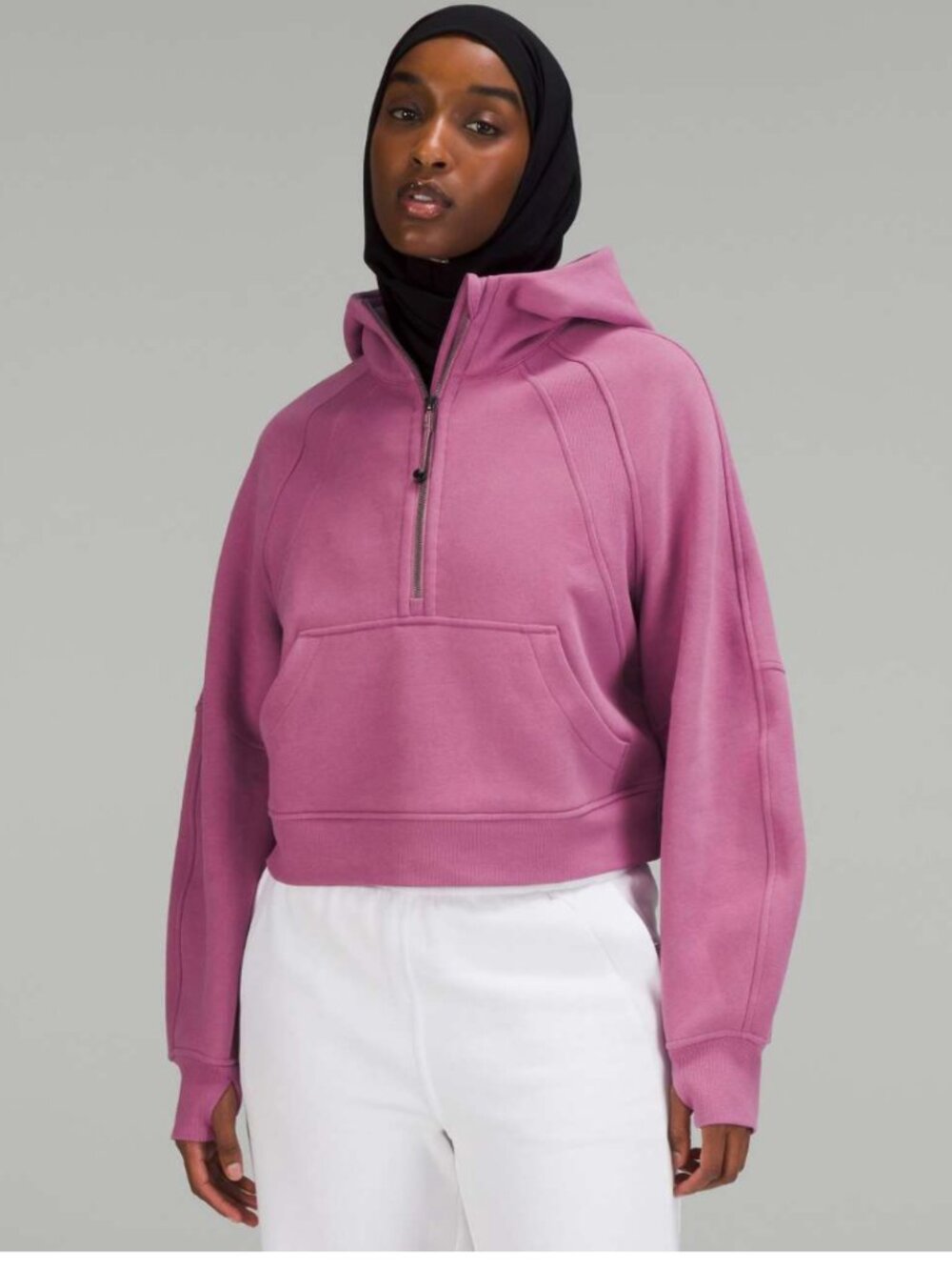 Lululemon Scuba Oversized Funnel-Neck Half-Zip - M/L - Velvet Dust